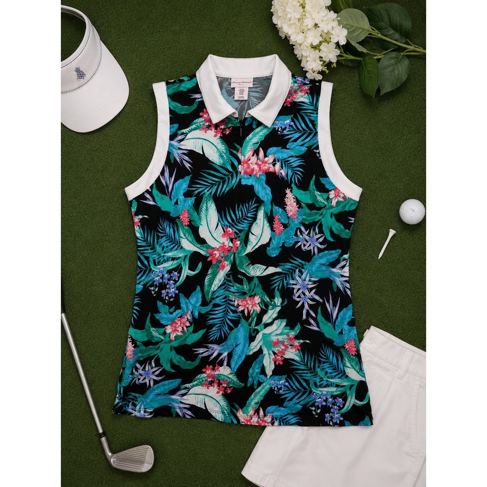 Tommy Bahama Golf Women's Tropical Print Sleeveless Top, Size Medium